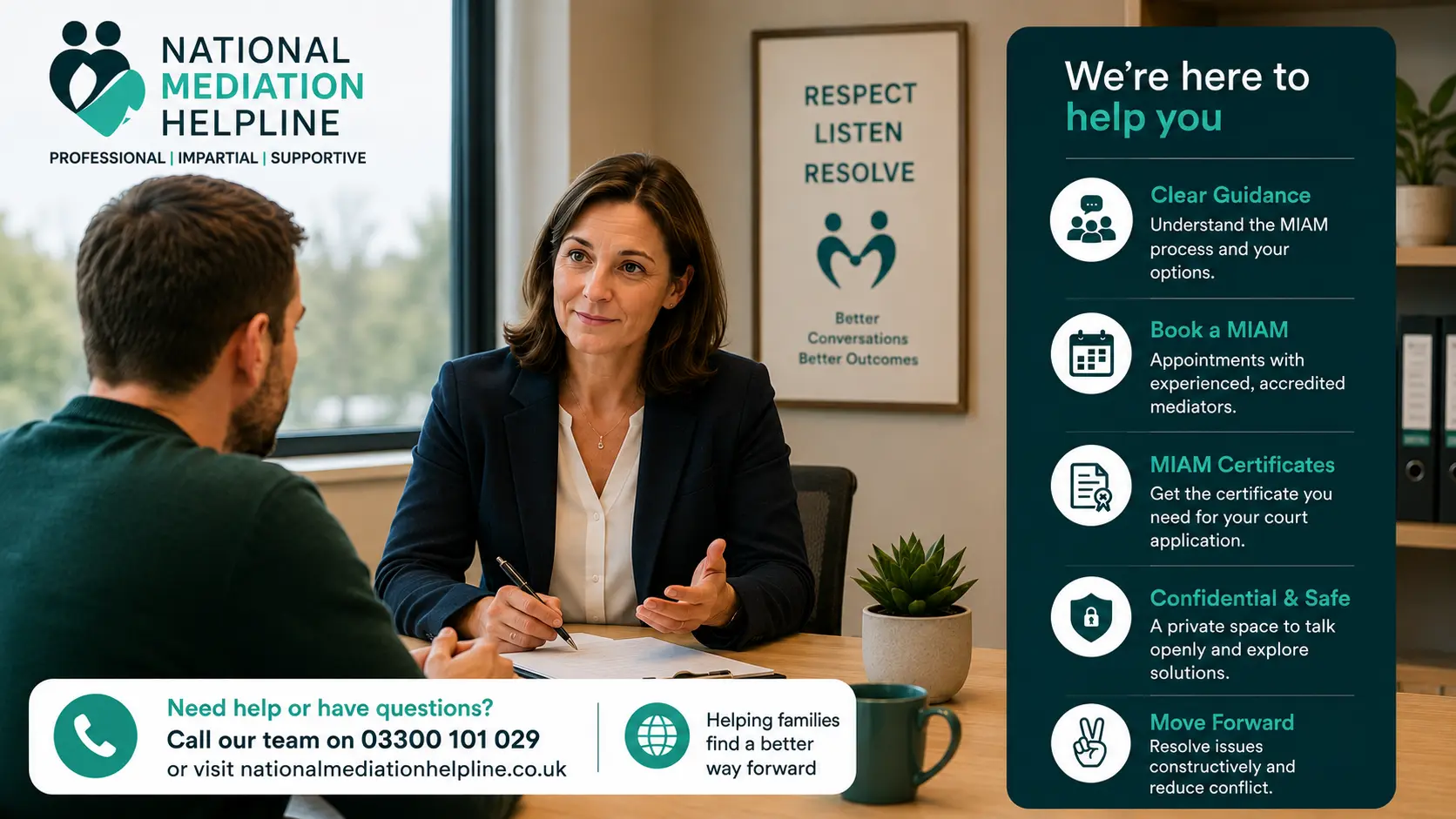 MIAM Exemptions Explained National Medaition Helpline UK Bracknell
